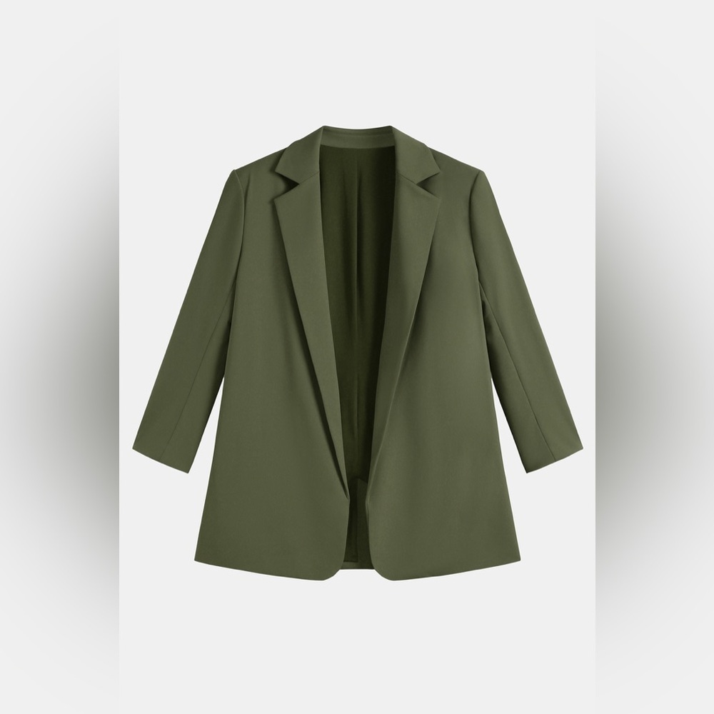Cupshe x JoJo Olive Green Longline Blazer Size XS NWT